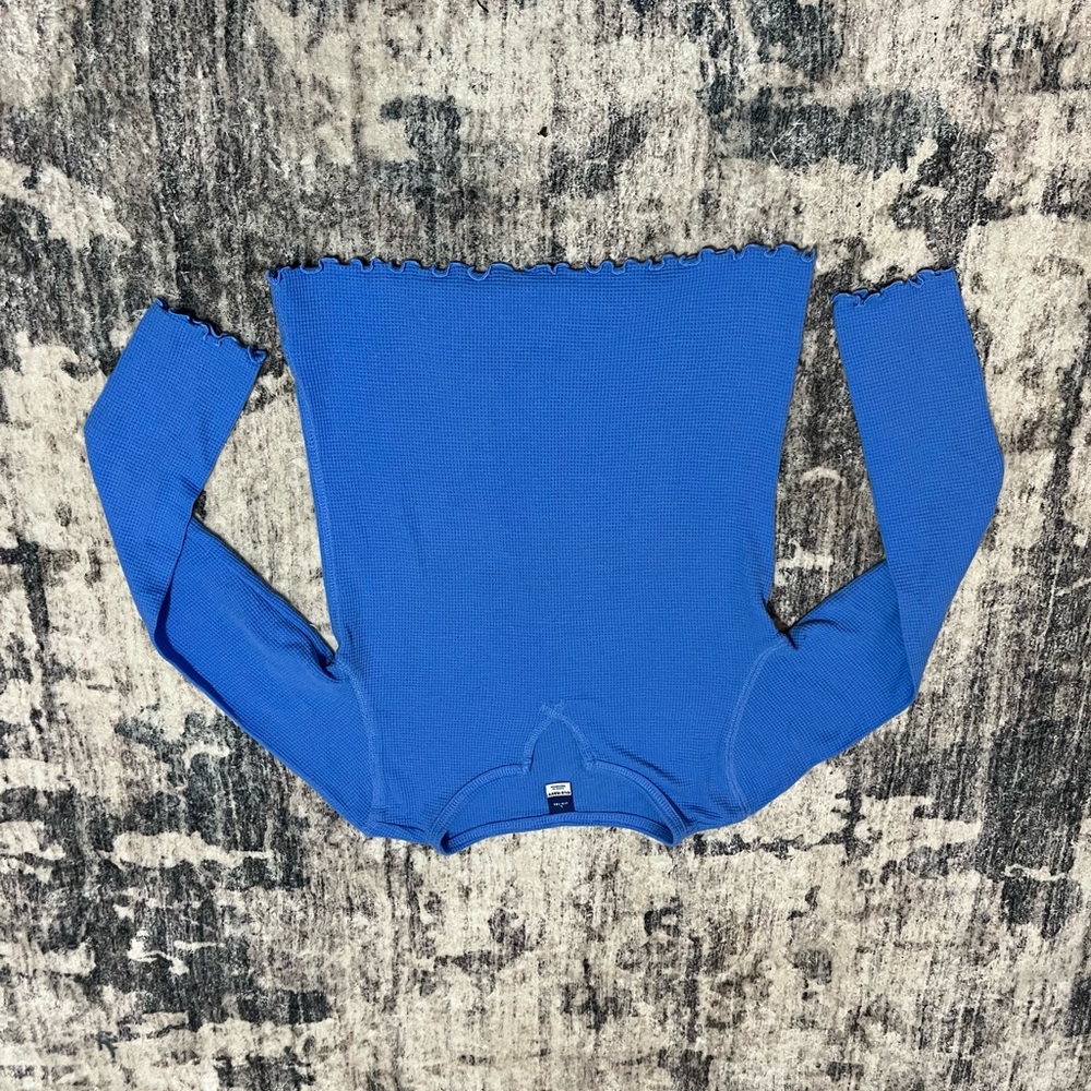 Blue Long Sleeve Top